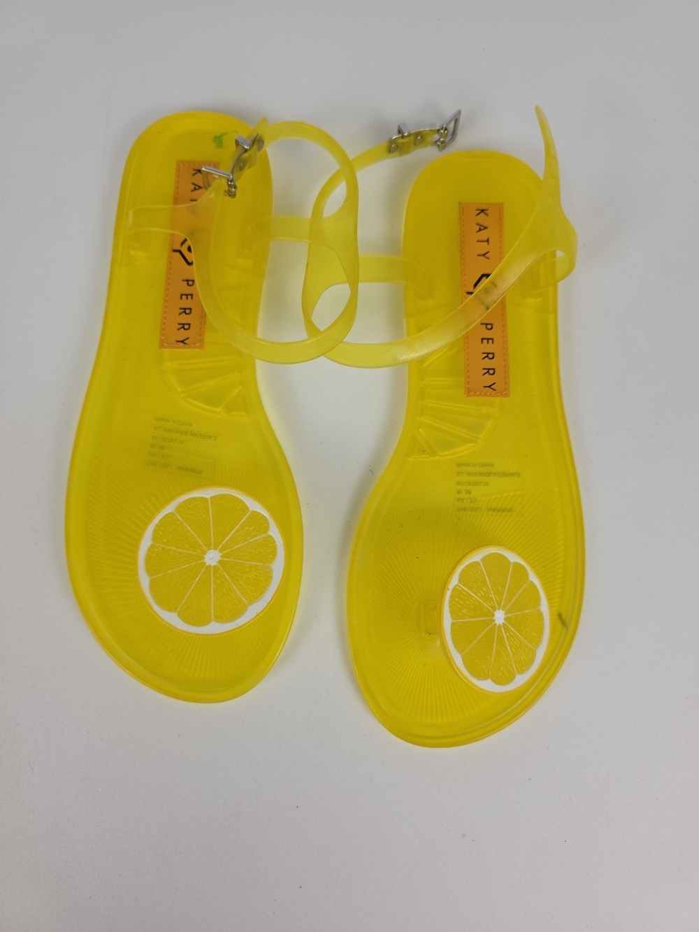 Katy Perry Collections Yellow Jelly Sandal with Logo Insole